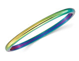 Stainless Steel Rainbow Plated Bangle Bracelet (4mm)